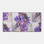 Moderne en artistieke Waterverf Paarse en Violet Bureaumat (Voorkant)