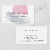 Moderne en artistieke Waterverf Visitekaartje (Voorkant / Achterkant)