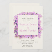 Moderne en bijtende fijne roze bruiloft kaart (Voorkant / Achterkant)