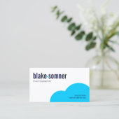 Moderne en blauwe stip visitekaartje (Staand voorkant)