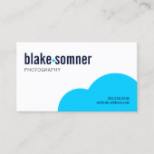 Moderne en blauwe stip visitekaartje (Voorkant)