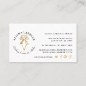 Moderne en chic Bakery Pipet Bag Logo Black & Gold Visitekaartje (Achterkant)