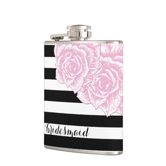 Moderne en chic Bridesmaid Flask Heupfles (Links)