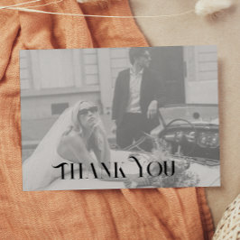 Moderne en chic trouwkaart bedankkaart briefkaart