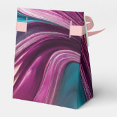 Moderne en Chic-Viva Magenta Turquoise en Goud Bedankdoosjes (Achterkant)