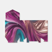 Moderne en Chic-Viva Magenta Turquoise en Goud Bedankdoosjes (Uitgevouwen)