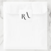 Moderne en chic Wedding Classic Round Sticker (Tas)