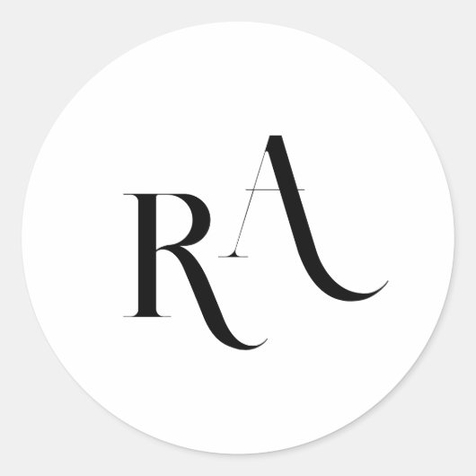Moderne en chic Wedding Classic Round Sticker (Voorkant)
