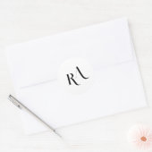 Moderne en chic Wedding Classic Round Sticker (Envelop)