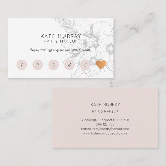 Moderne en chique Flat Loyalty Kaart (Voorkant / Achterkant)