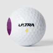 Moderne en Classy Paarse Ontwerp Aangepaste Naam Golfballen (Logo)