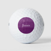 Moderne en Classy Paarse Ontwerp Aangepaste Naam Golfballen (Voorkant)