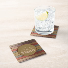 Moderne en decoratieve streep kartonnen onderzetters