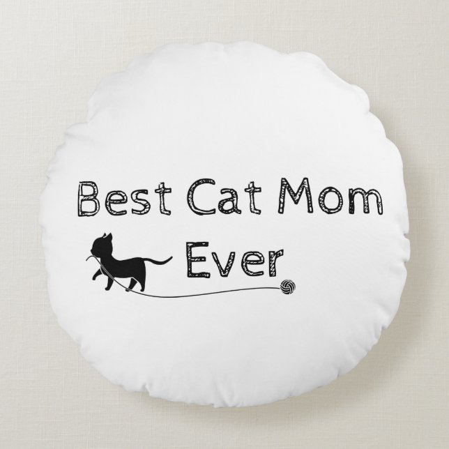 Moderne en eenvoudige beste kattenmoeder ooit rond kussen (Voorkant)
