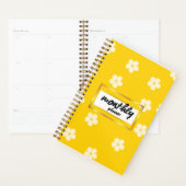 Moderne en eenvoudige bloemenhoes Maandelijkse Pla Planner (Display)