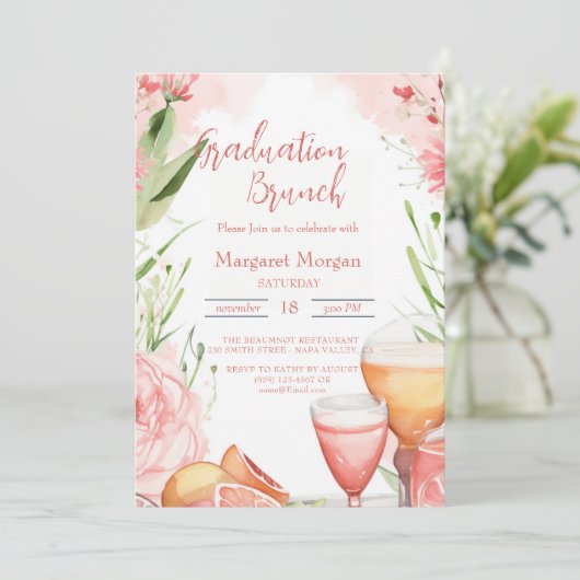 Moderne en eenvoudige bruids brunch uitnodiging (Staand voorkant)