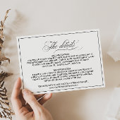 Moderne en eenvoudige bruiloft details invoegen Ka Kaart