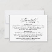 Moderne en eenvoudige bruiloft details invoegen Ka Kaart (Voorkant)