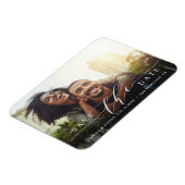 Moderne en eenvoudige bruiloft foto opslaan Datum Magneet (Linkerzijde)