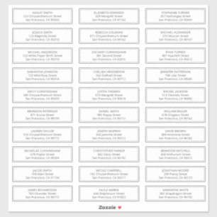 Moderne en eenvoudige bruiloft gastnamen Adres Sticker