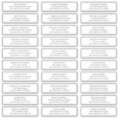 Moderne en eenvoudige bruiloft gastnamen Adres Sticker (Voorkant)