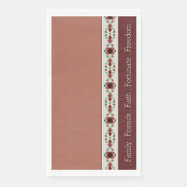 Moderne en eenvoudige bruine Floral Servet