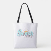Moderne en eenvoudige buisjes wit tote bag (Achterkant)