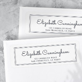 Moderne en Eenvoudige Cursieve het Adres van de Te Etiket