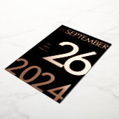 Moderne en eenvoudige Folie Sla onze datumkaart op Folie Uitnodiging (Gedraaid)