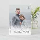 Moderne en eenvoudige foto bespaart onze uitnodigi kaart (Staand voorkant)