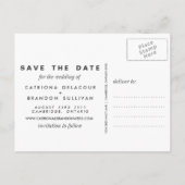 MODERNE EN EENVOUDIGE FOTO BEWAREN DE DATUM BRIEFK AANKONDIGINGSKAART (Achterkant)