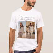 Moderne en eenvoudige foto-inklage begrafenis t-shirt (Voorkant)