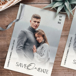 Moderne en Eenvoudige Foto Save Our Date Uitnodigi Kaart