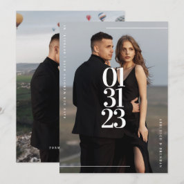 Moderne en Eenvoudige Foto Save The Date Kaart