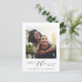 Moderne en eenvoudige foto Sla de datum op Briefkaart (Staand voorkant)