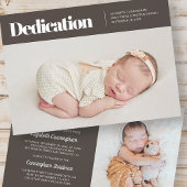 Moderne en eenvoudige foto toewijding uitnodiging