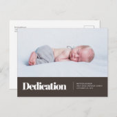 Moderne en eenvoudige foto toewijding uitnodiging (Voorkant / Achterkant)