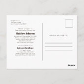 Moderne en eenvoudige foto toewijding uitnodiging (Achterkant)