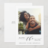 Moderne en eenvoudige foto's besparen de voorlopig save the date (Voorkant / Achterkant)