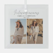 Moderne en eenvoudige foto's met kerstmis glas ornament (Voorkant)