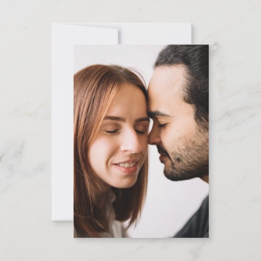 Moderne en eenvoudige foto's slaan de datum op save the date (Achterkant)