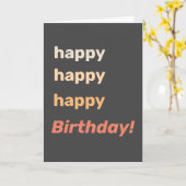 Moderne en eenvoudige gelukkige dag kaart (Gele Bloem)