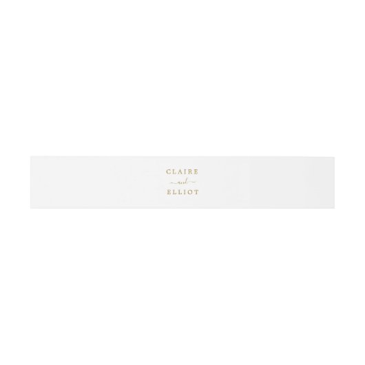 Moderne en eenvoudige gouden bruiloft uitnodigingen wikkel (Vlak)