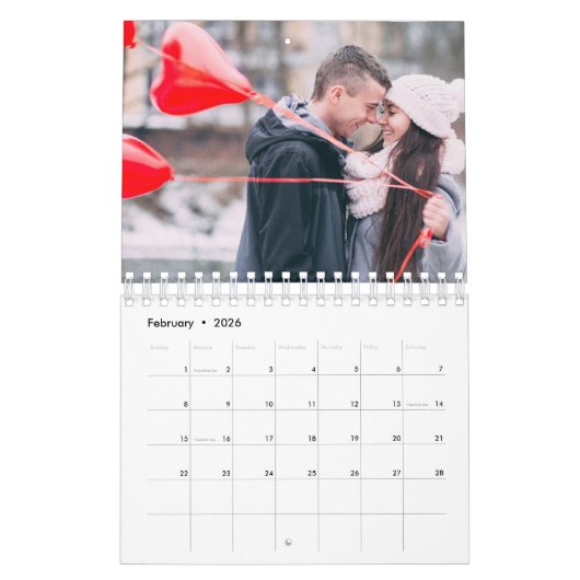 Moderne en eenvoudige grote foto's 2021 kalender (Feb 2026)