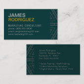 Moderne en eenvoudige 'Hunter Green Visitekaartje  (Voorkant / Achterkant)