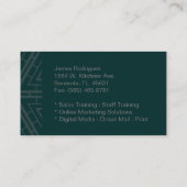 Moderne en eenvoudige 'Hunter Green Visitekaartje  (Achterkant)