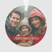 Moderne en eenvoudige kerstfoto ornament (achterkant)