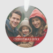 Moderne en eenvoudige kerstfoto ornament (voorkant)