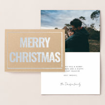 Moderne en eenvoudige kerstfoto zilver