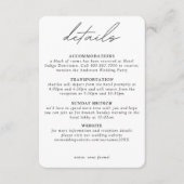 Moderne en eenvoudige kleine verticale bruiloft de informatiekaartje (Voorkant)